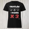 Camiseta mujer Triatlón Pasión por tres