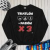 Sudadera motivadora mujer Triatlón Pasión por tres - Imagen 4