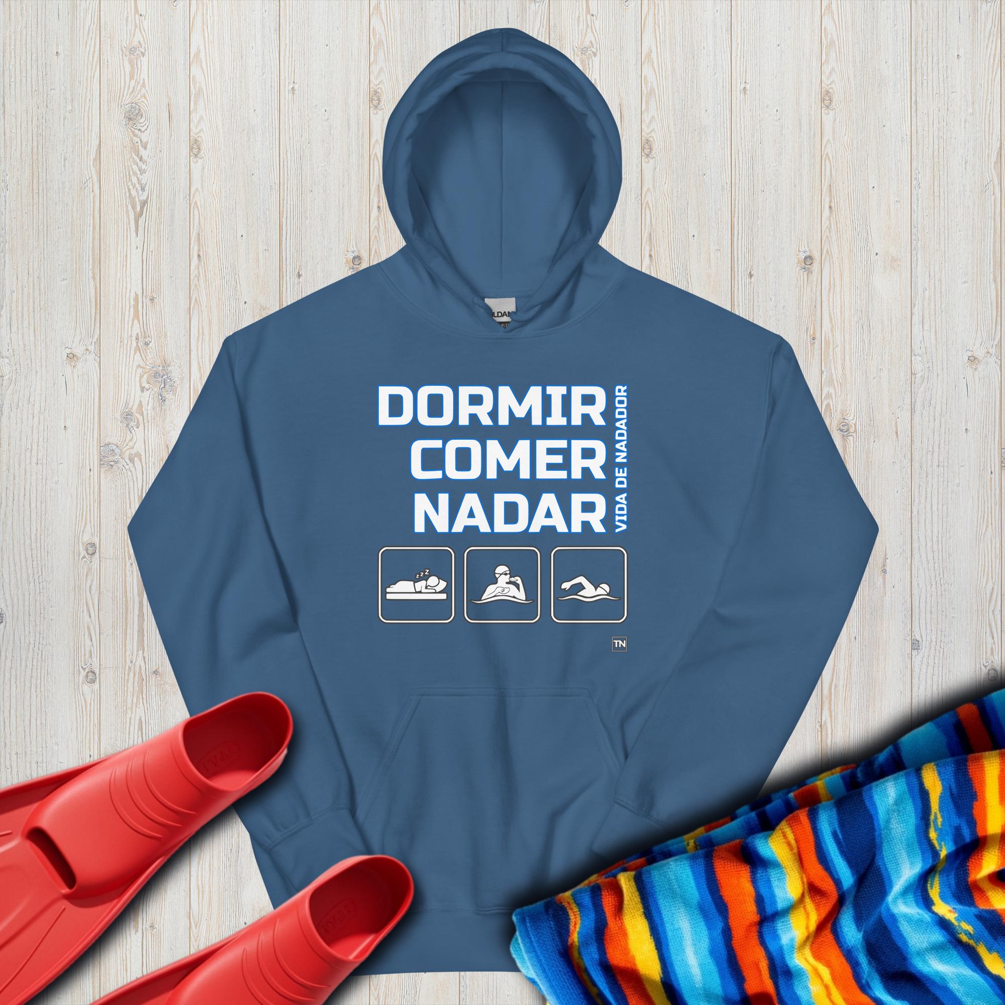 Sudadera con capucha unisex pasión Vida de Nadador
