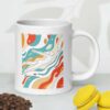 Taza blanca brillante Natación arte y colores 325 a 590 ml
